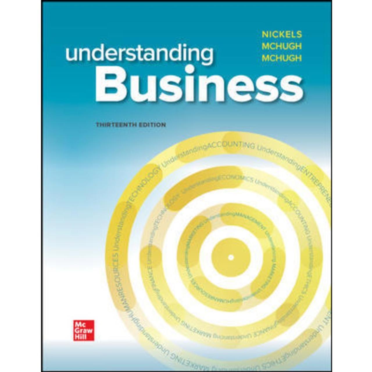 Understanding business 13th edition by nickels mchugh and mchugh